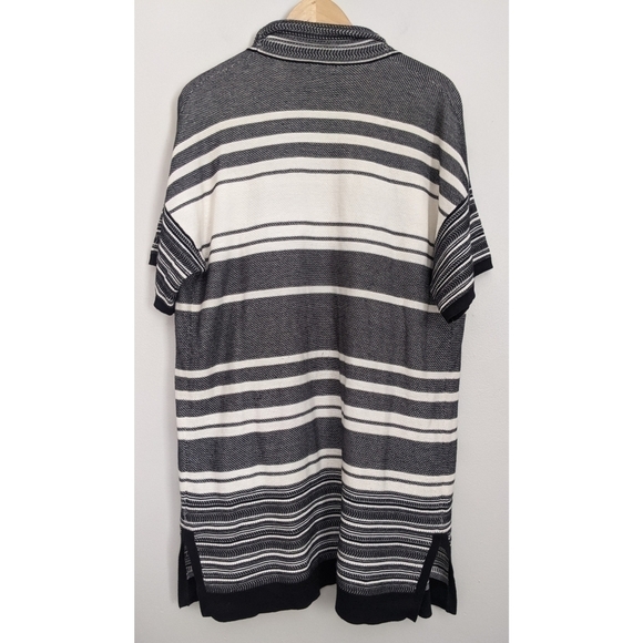 Vince 100% Cotton Multi Stripe Open Cardigan Sweater - Picture 4 of 8